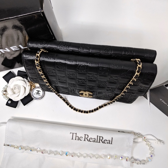 🎉HP🎉CHANEL Black Precious Symbols Double Flap - Picture 3 of 8